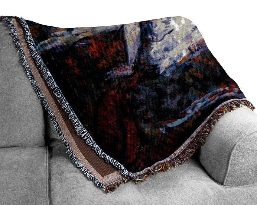 Toulouse Lautrec Woman Naked Woven Blanket