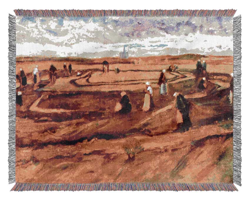 Van Gogh Workers Woven Blanket
