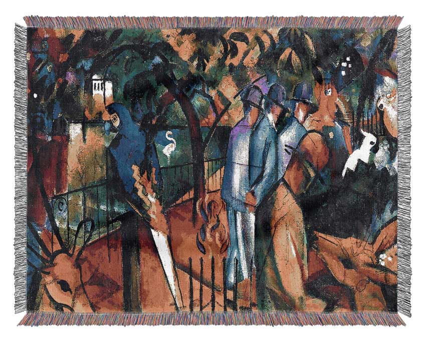 August Macke Zoological Gardens Woven Blanket
