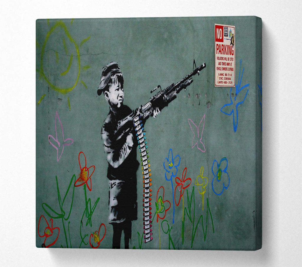 Picture of Traffic Warden Square Canvas Wall Art