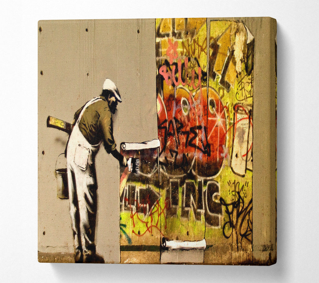 A Square Canvas Print Showing Wall Paper Square Wall Art