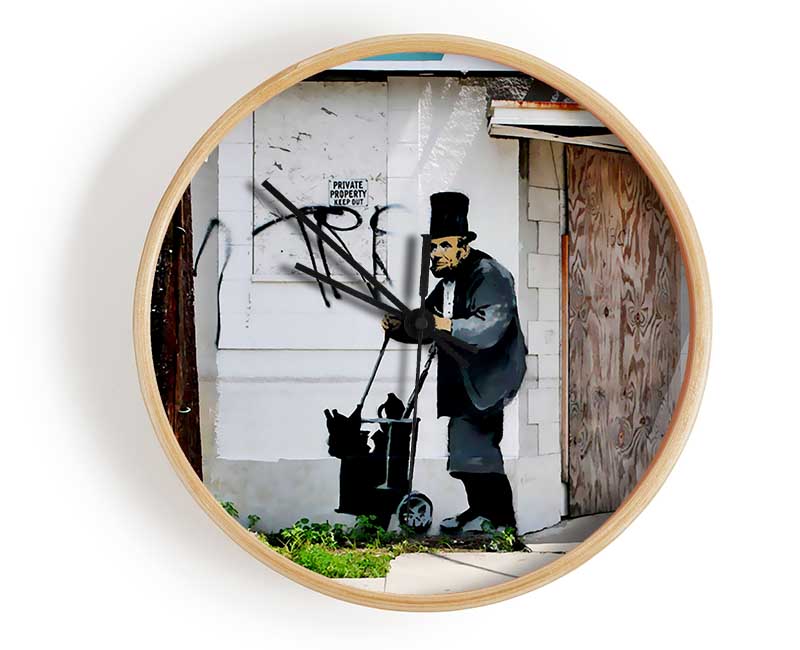 Abraham Lincoln Trolley Tramp Clock - Wallart-Direct UK