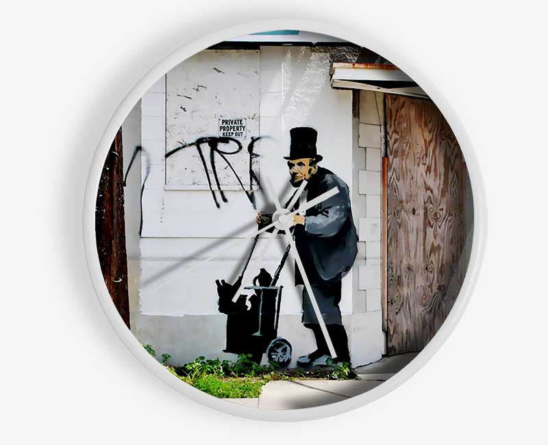 Abraham Lincoln Trolley Tramp Clock - Wallart-Direct UK