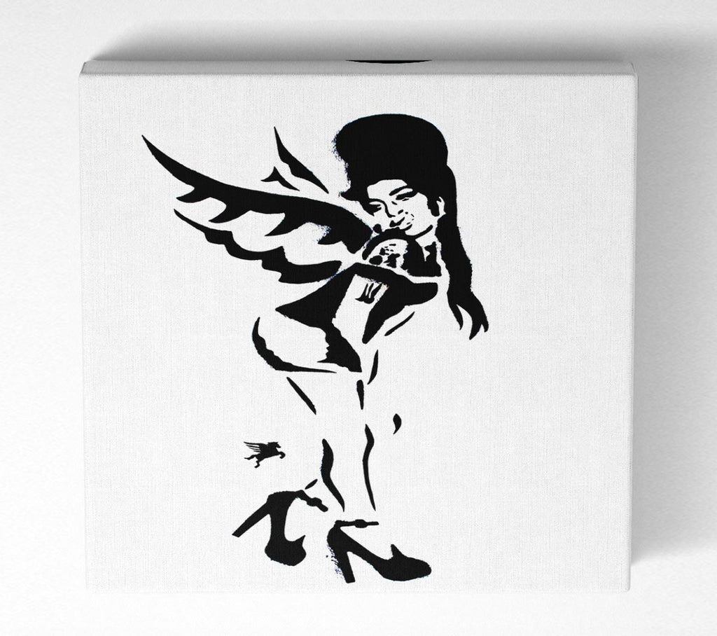 Picture of Amy Winehouse Wings Square Canvas Wall Art