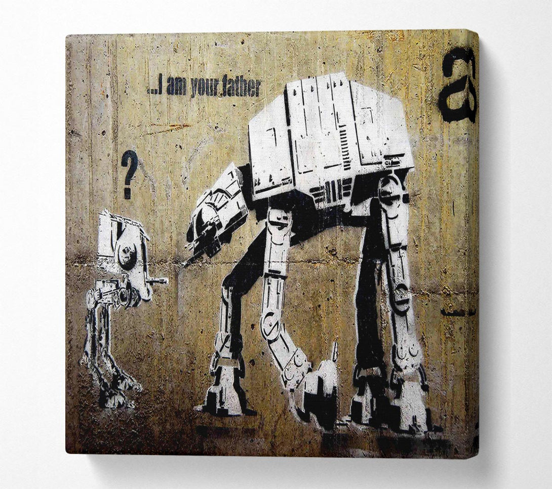 Picture of Atat I Am Your Father Square Canvas Wall Art