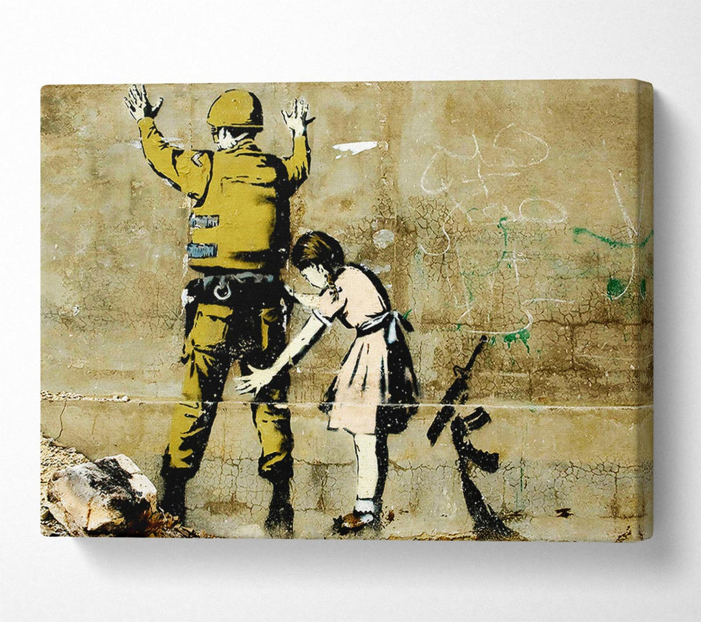 Picture of Child Searching Soldier Canvas Print Wall Art