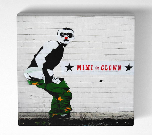 Picture of Clown Square Canvas Wall Art