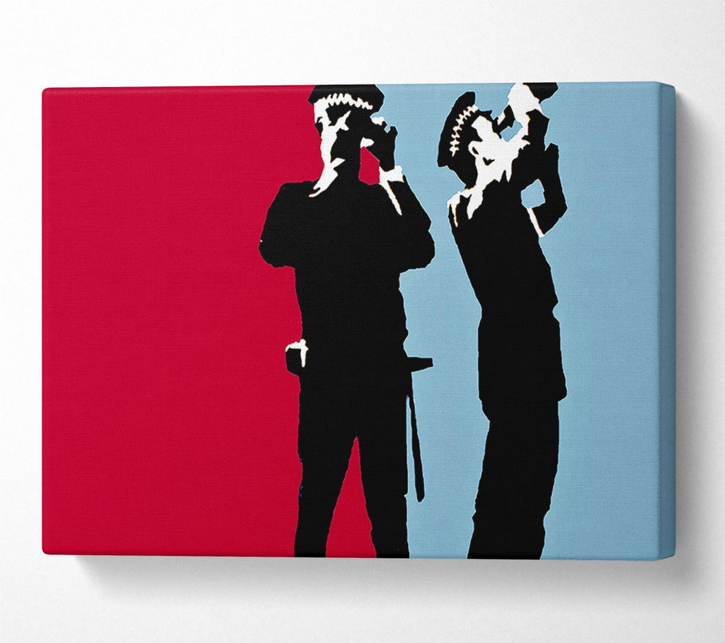 Picture of Constabulary Blue Red Canvas Print Wall Art