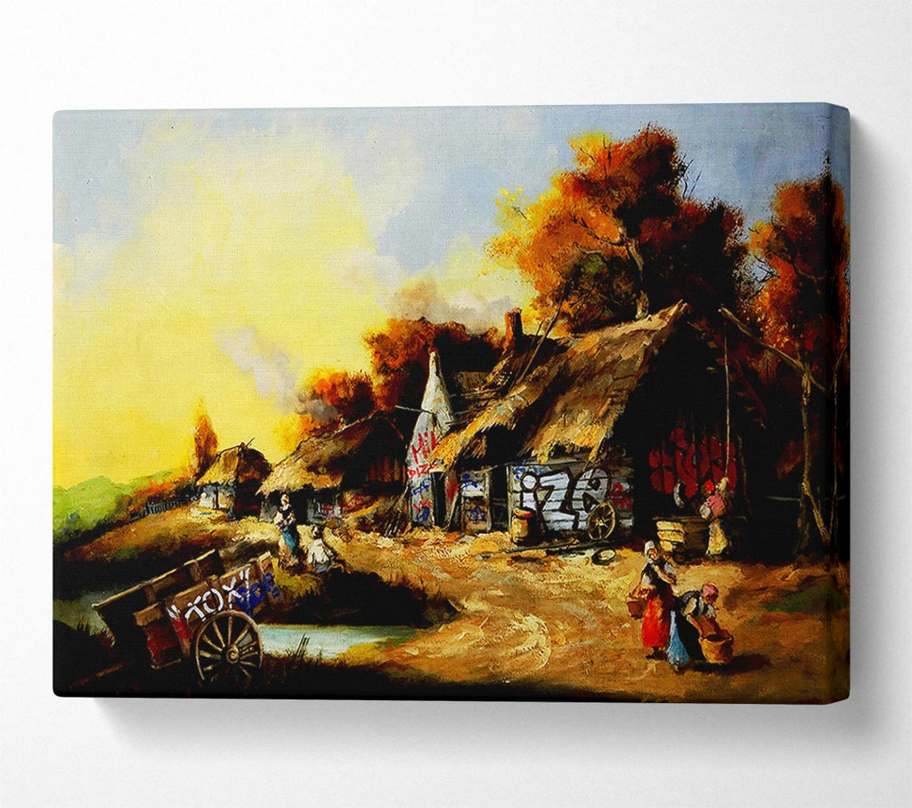 Picture of Countryside Graffiti Canvas Print Wall Art