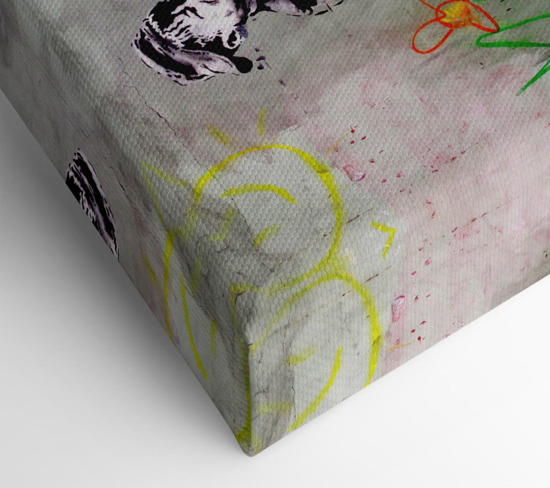  A Canvas Print of Banksy Crayon Gun Canvas Wall Art