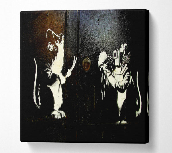 Picture of Crooked Rats Square Canvas Wall Art