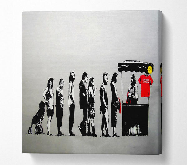 Picture of Destroy Capitalism Square Canvas Wall Art