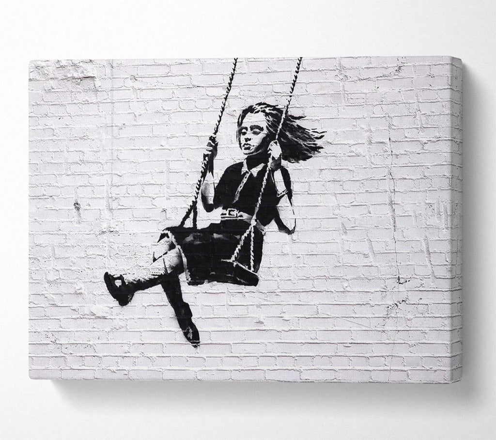 Picture of Girl On Swing Canvas Print Wall Art