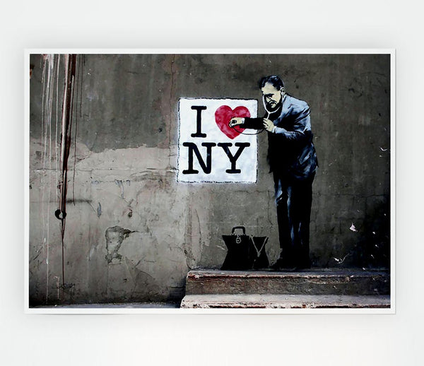 Heart Beat Of New York Print Poster Wall Art
