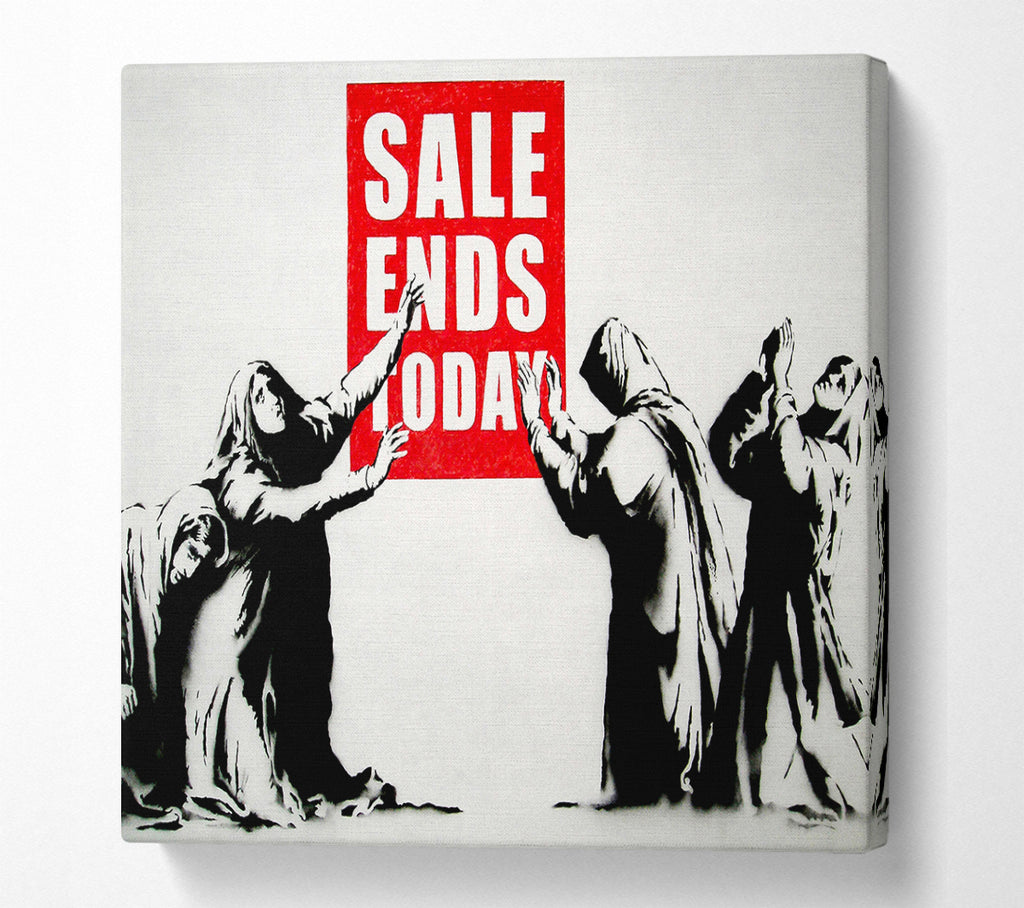 A Square Canvas Print Showing Homage To The Sales Square Wall Art