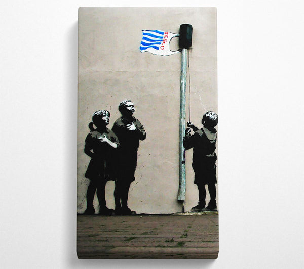 Hommage an die Tesco-Flagge