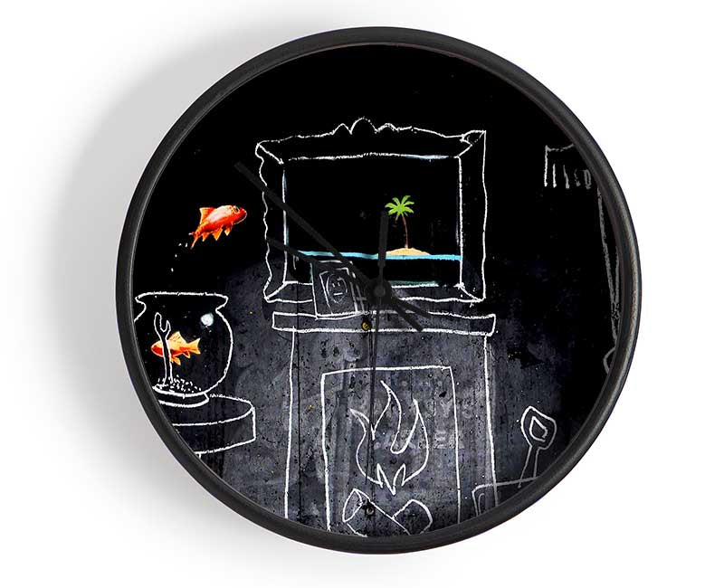 Home Drawing Clock - Wallart-Direct UK