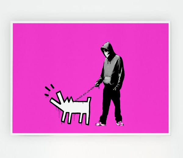 Hoodie With Snapper Pink Print Poster Wall Art