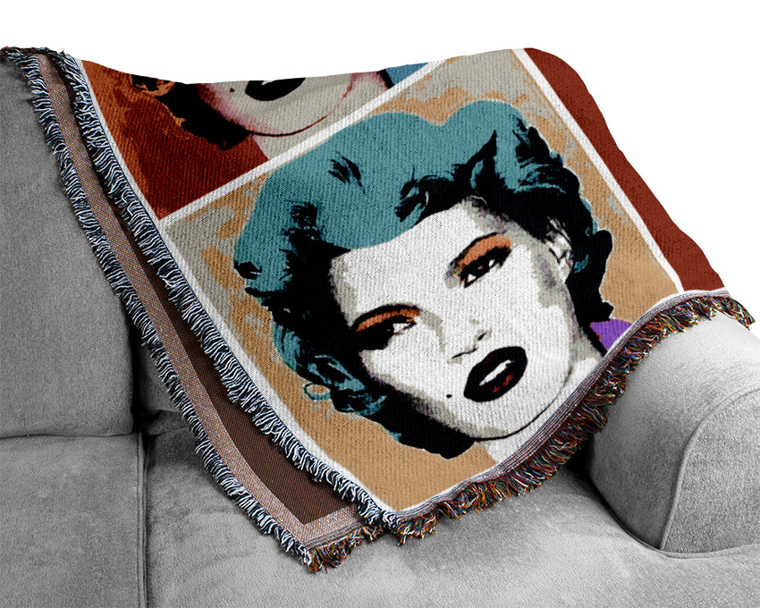 Kate Moss Six Faces Woven Blanket
