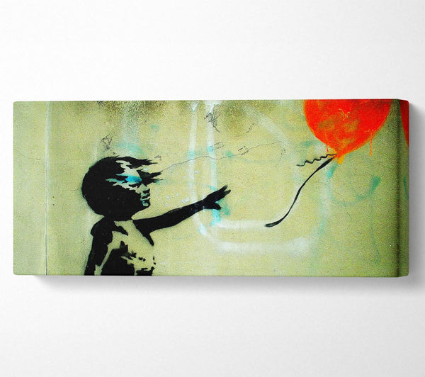 Liebe Herz Ballon Mädchen schweben