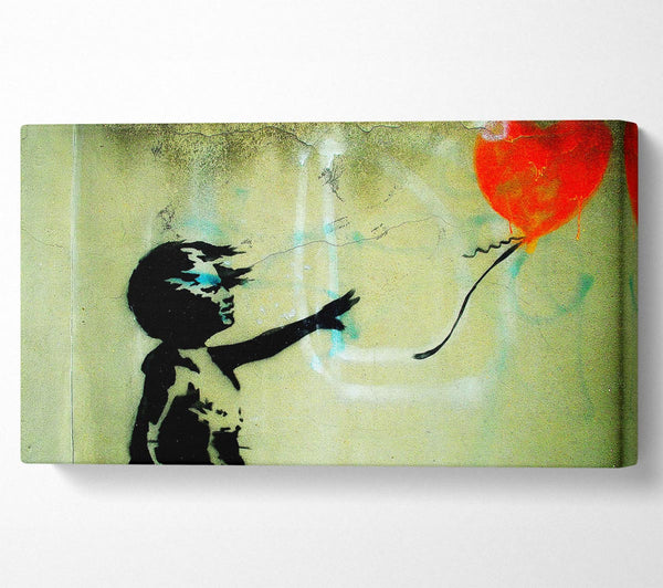 Liebe Herz Ballon Mädchen schweben