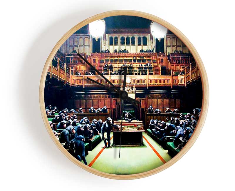 Monkey Parliament Clock - Wallart-Direct UK
