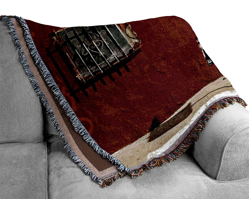 No Trespassing Woven Blanket
