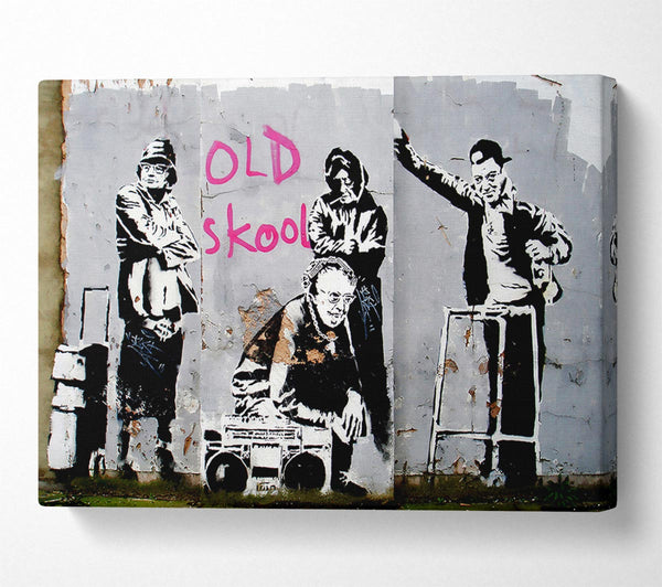  A Canvas Print of Banksy Old Skool Canvas Art