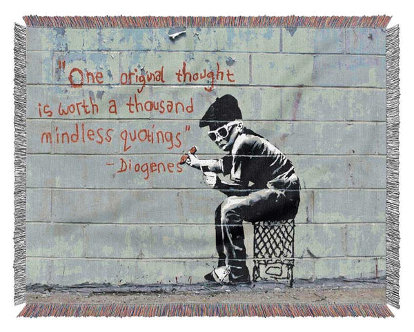 One Original Thought Is Worth A... Woven Blanket