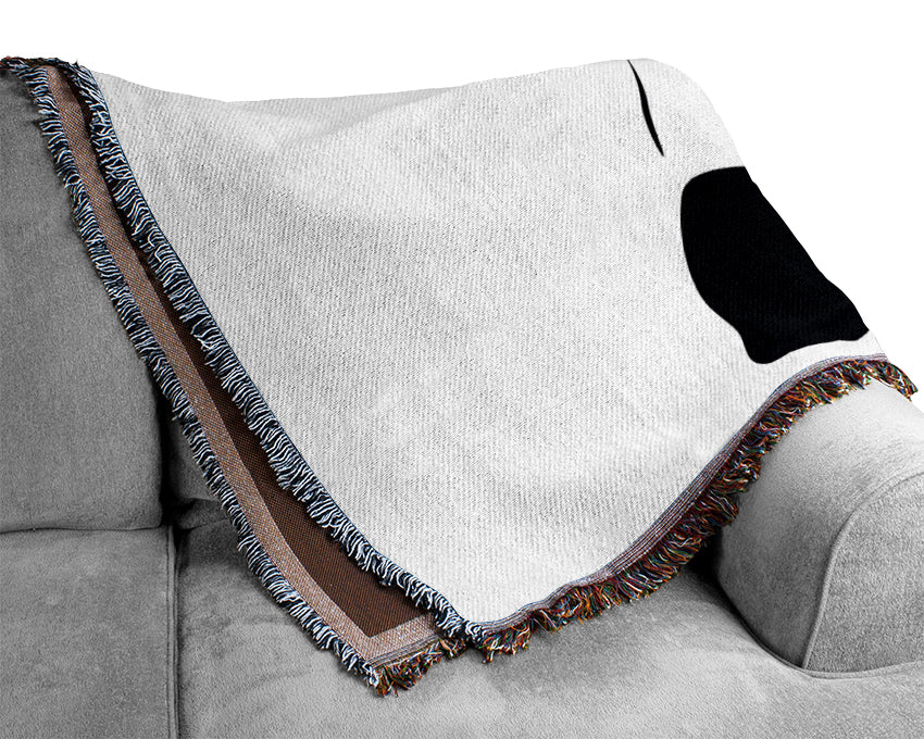 Panda Guns Woven Blanket