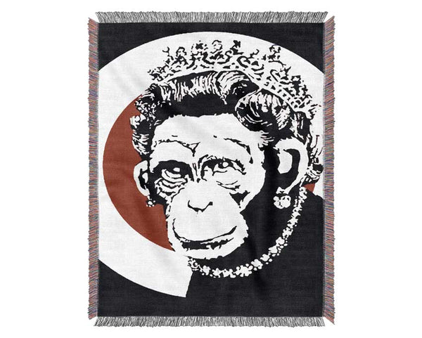 Queen Chimp Woven Blanket