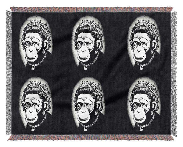Queen Monkey Woven Blanket