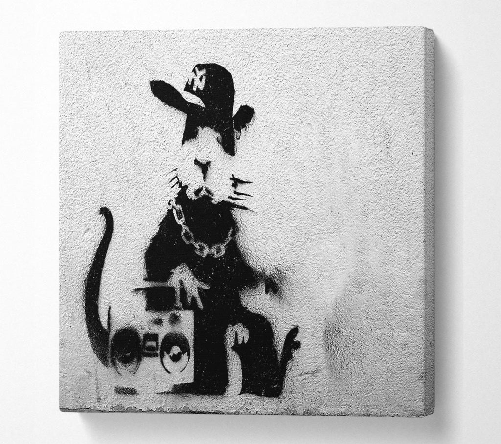 Picture of Rap Rat Square Canvas Wall Art