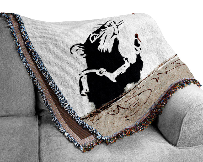 Rat Wheres Hollywood Woven Blanket