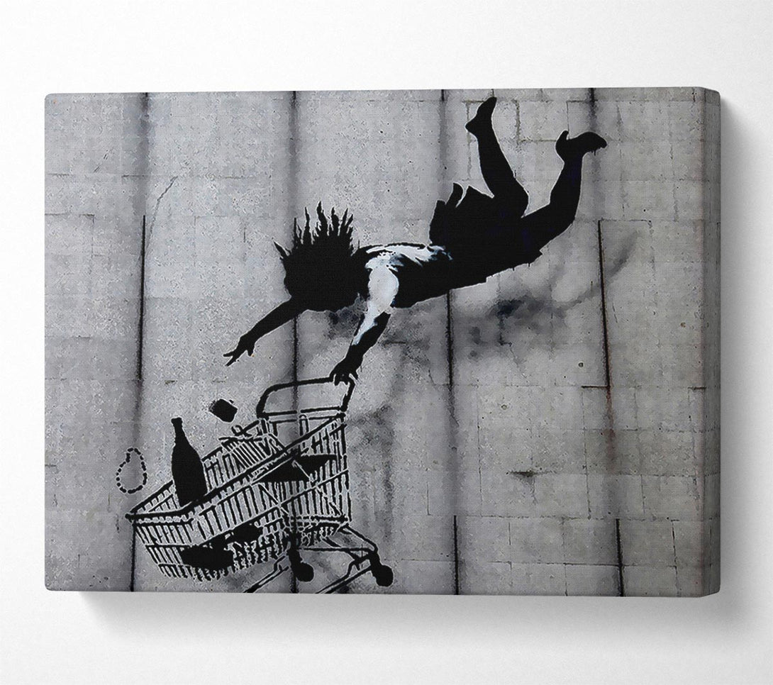  A Canvas Print of Banksy Shop Till You Drop Canvas Art