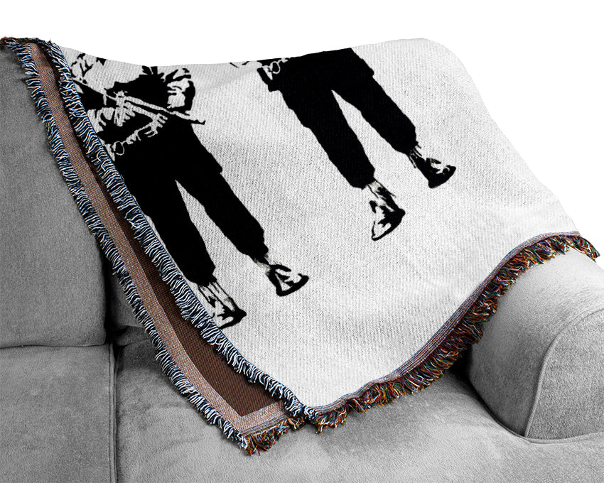 Smiley Face Line-Up Woven Blanket