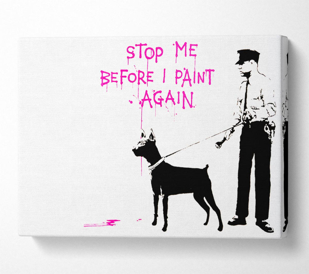 Picture of Stop Me Before I Paint Again Canvas Print Wall Art