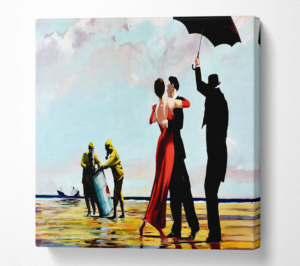 A Square Canvas Print Showing Toxic Waste Dance Square Wall Art