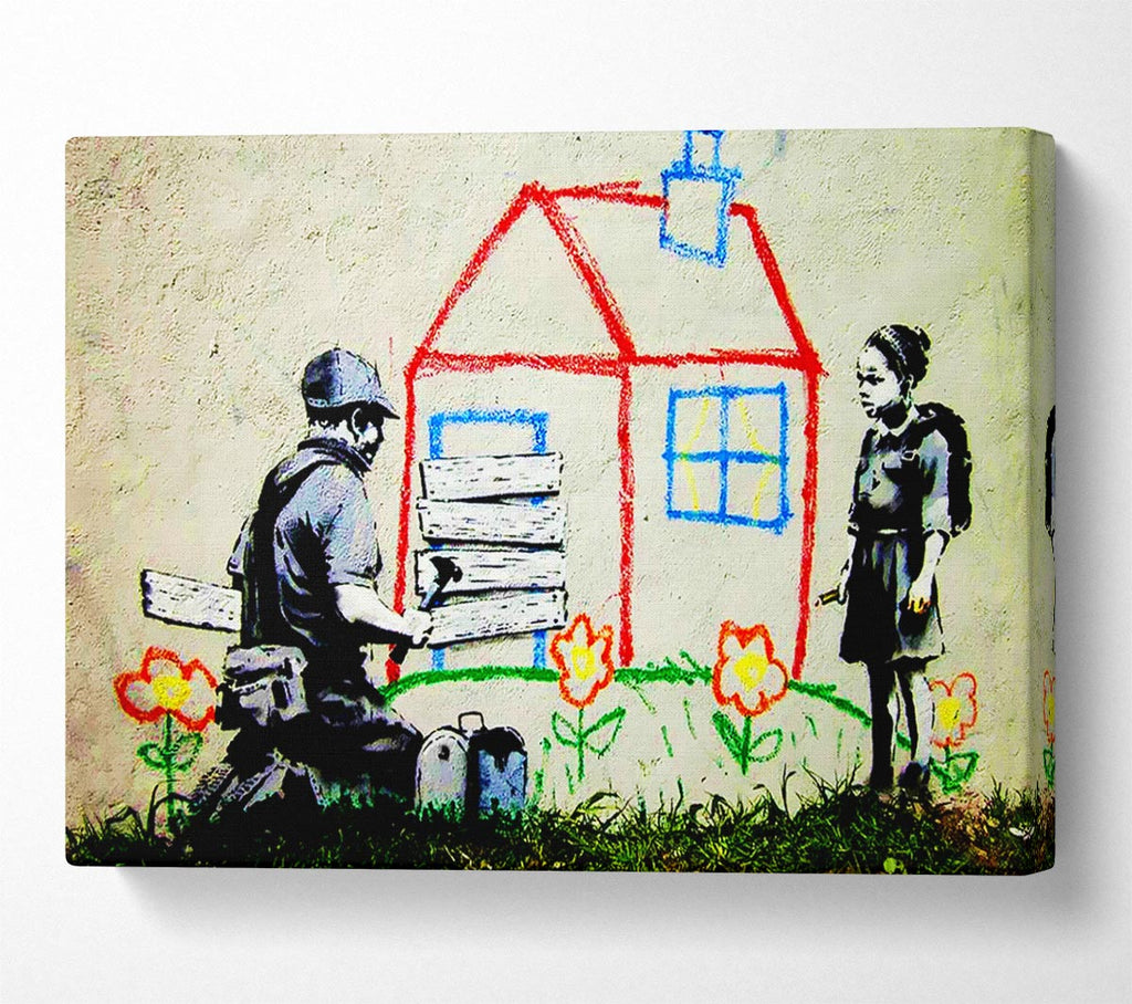 Picture of Wendy House Barricade Canvas Print Wall Art