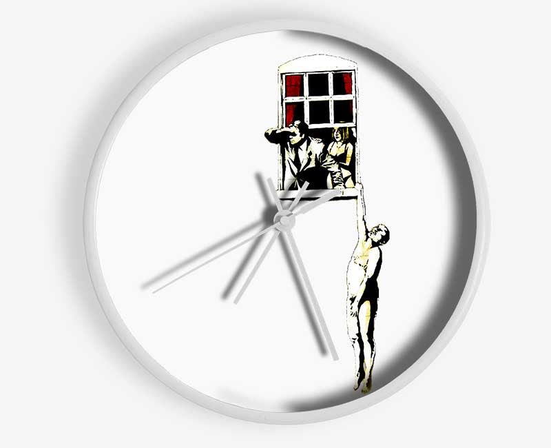 Window Lovers White Clock - Wallart-Direct UK