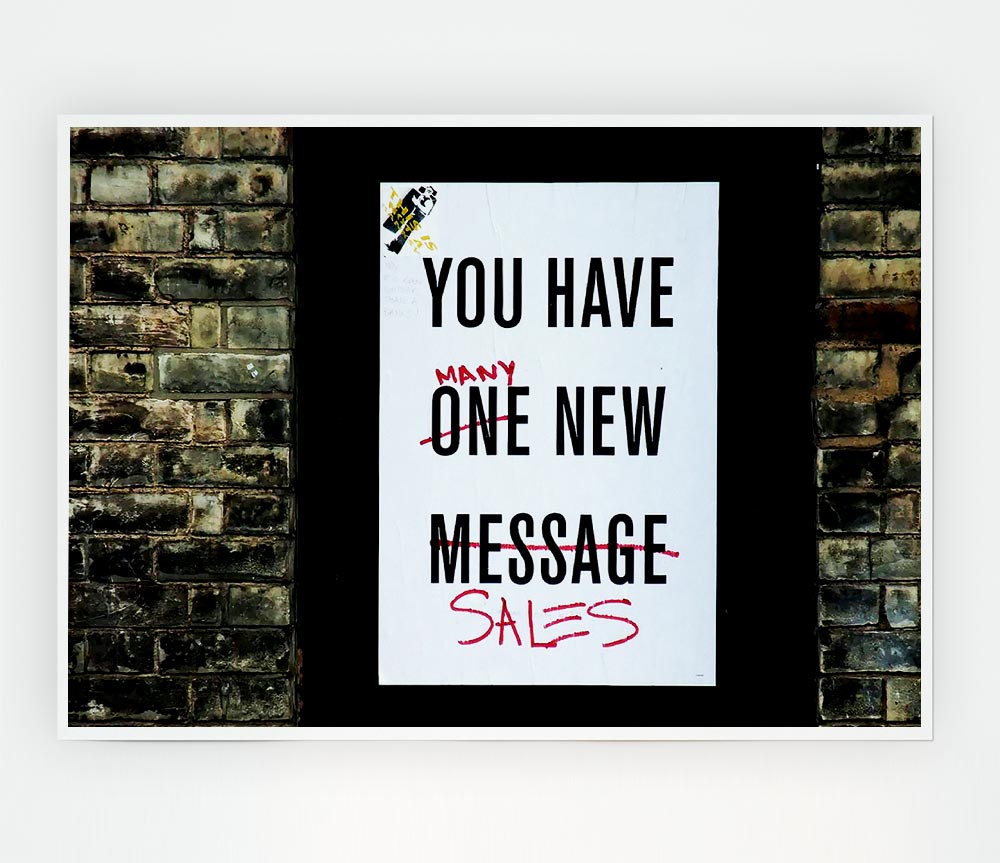 You Have Many New Sales Print Poster Wall Art