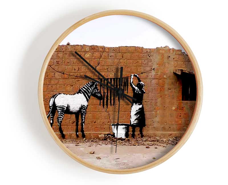 Zebra Stripes Washing Clock - Wallart-Direct UK
