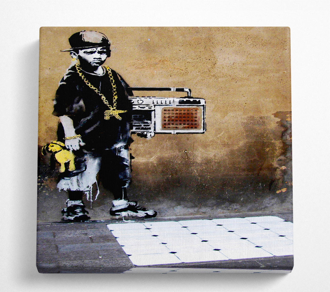 A Square Canvas Print Showing Societys Kids Square Wall Art