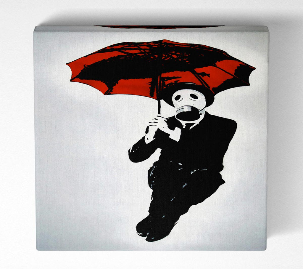 Picture of Bankers Gas Mask~~ Square Canvas Wall Art