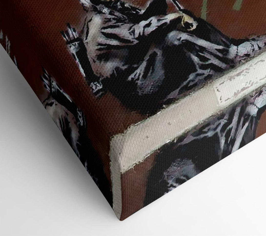  A Canvas Print of Banksy No Trespassing Indian Canvas Wall Art
