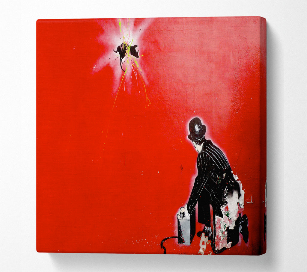 A Square Canvas Print Showing Splatter Square Wall Art