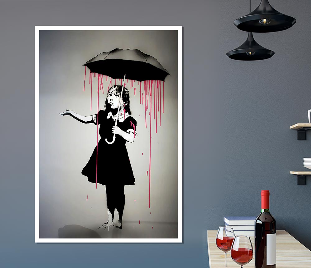Umbrella Girl Print Poster Wall Art
