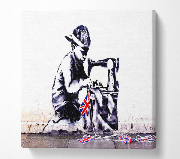 A Square Canvas Print Showing British Empire Square Wall Art