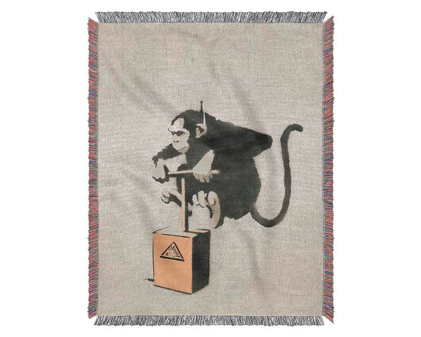 Monkey Detonator Woven Blanket