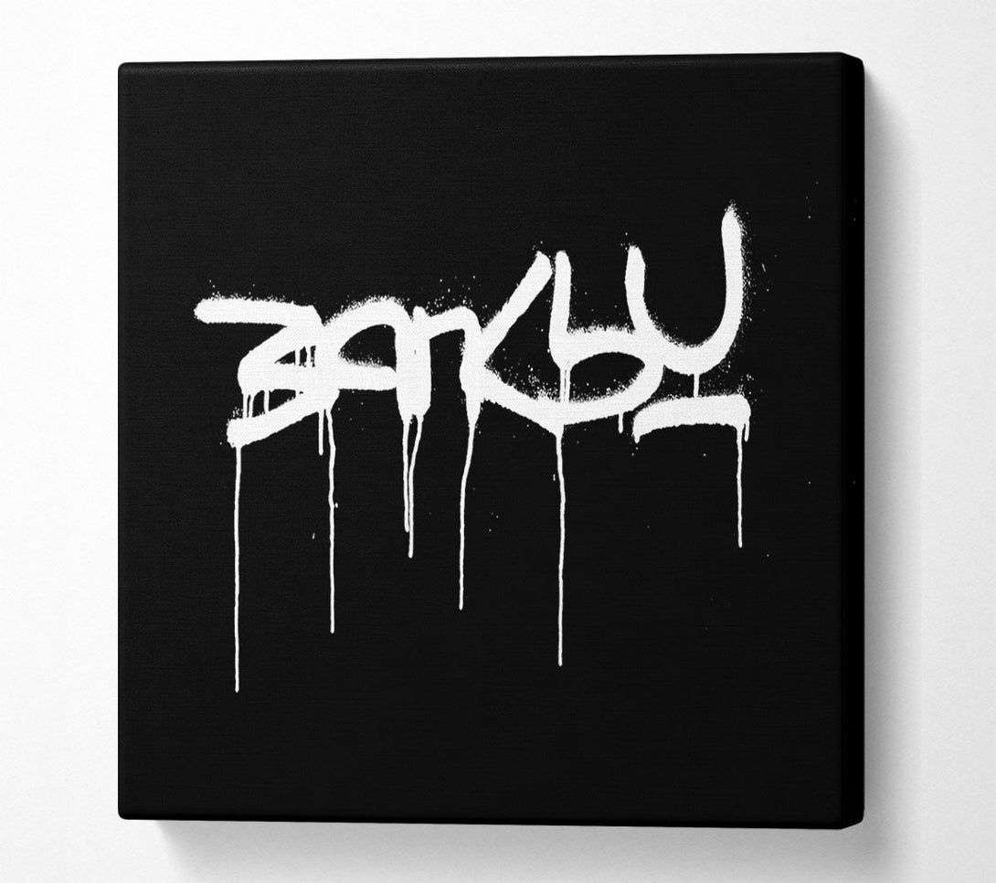 Picture of Banksy Black Square Canvas Wall Art